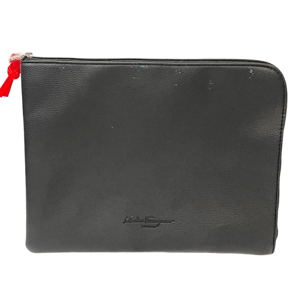 Salvatore Ferragamo Black‎ Parfums MAGNIFICA ZIP Cosmetic Bag Toiletry Travel
